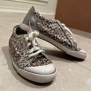 Silver Cheetah Coach Sneakers